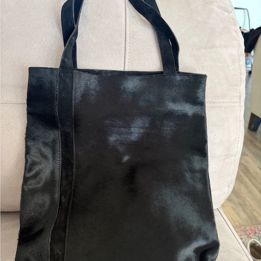 Vintage Calvin Klein mini Tote Bag - suede and brushed calf hair!